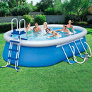 JOYGOOD Inflatable Pools Garden Adult Large Swimming Pool Household Children's Stand Paddling Pool Family Water Party Paradise (Color : Blue, Size : 18ft)