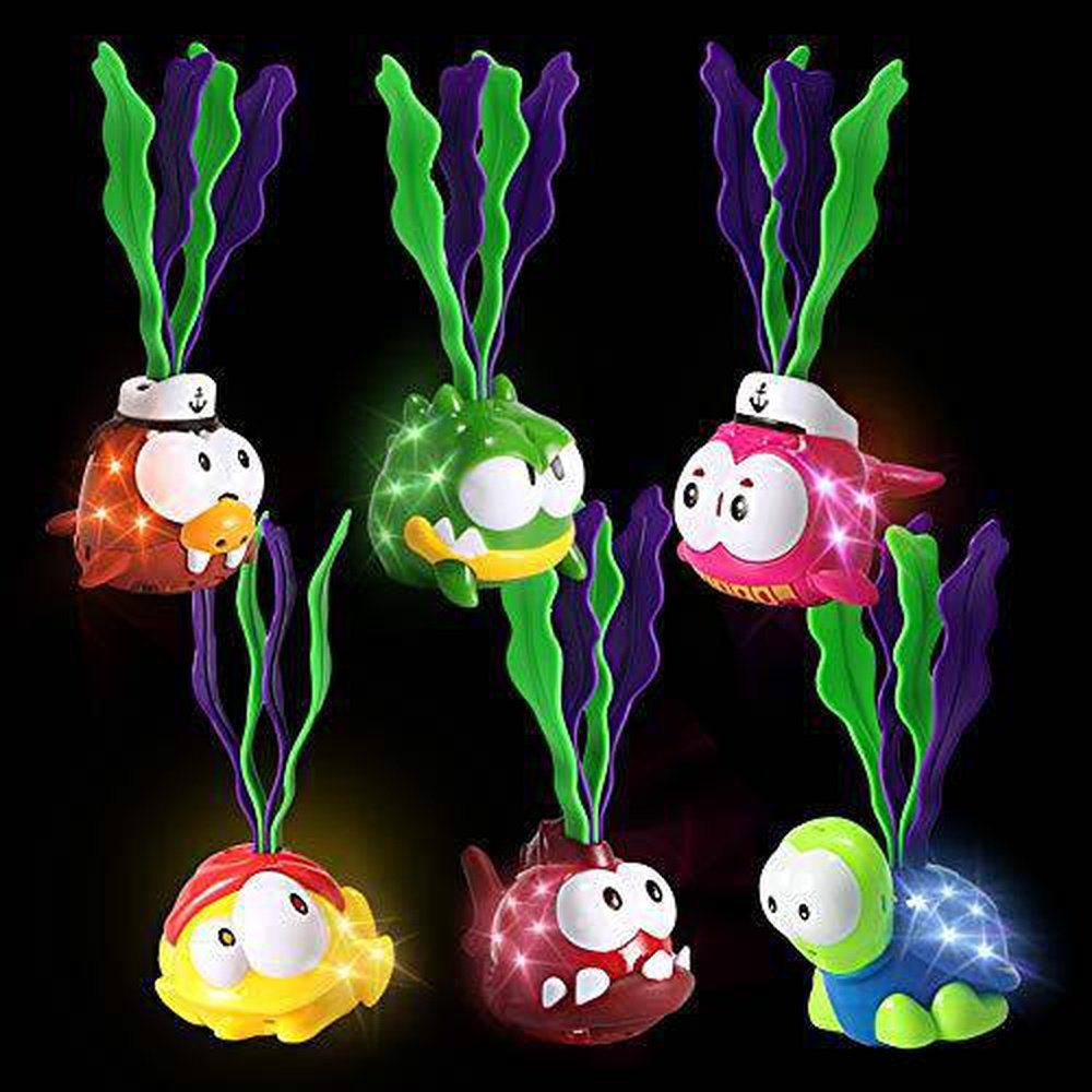 Sentient Pool Toy JOYIN Light-up Diving Pool Toys Set, 6 Packs of Diving Toy Animals, Po