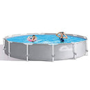 JqwerP Swimming Pool,Metal Frame Pool, Full-Sized Family Lounge Pool, Family Swimming Pool Above Ground, Outdoor, Garden, Backyard