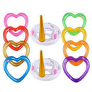 JULY'S SONG Inflatable Unicorn Pool Toys for Kids Floating Ring Toss Fun Water Game for Girls, Gift Box
