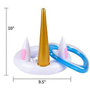 JULY'S SONG Inflatable Unicorn Pool Toys for Kids Floating Ring Toss Fun Water Game for Girls, Gift Box