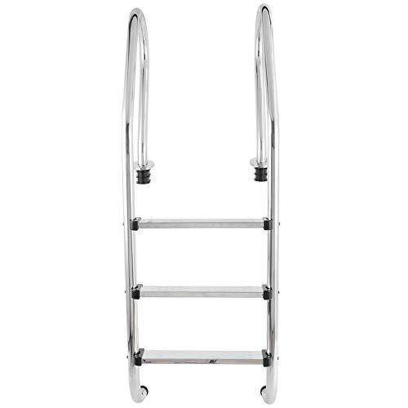 Junlucki Swimming Pool Ladder | 3‑Step Non‑Slip Pedal Pool Ladder | 304 Stainless Steel Pool Steps with Handle Anti-Corrosion Pool Equipment for Private Swimming Pools & Large Swimming Pools