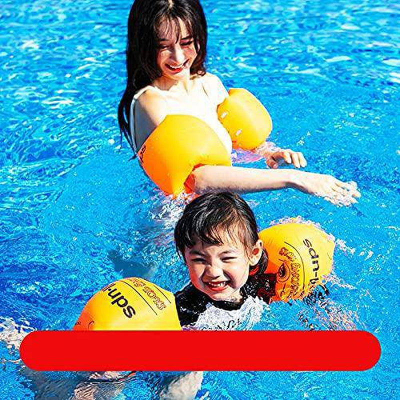 Kaixujf Swimming Arm Float Rings Children's Inflatable Swimming Water Sleeve Floating Ring Swimming Rings for Kids Adults (Yellow)
