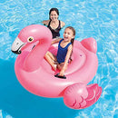 KASIQI Large Inflatable Flamingo Pool Float, Inflatable Floaties Seat Summer Swimming Pool Ride Red Crane Floating Raft Lounge Water Row Adults Children Water Party Toys for Beach Party