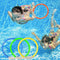 Kemine 4pcs Diving Rings Underwater Colorful Fun Swimming Pool Training Accessory Learning Toy Grab for Children Kids Dive & Retrieve (Multicolor)