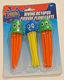 KHDS Diving Octopus Swim Training Fun Toys Kids Water Games Orange Blue Yellow Green Buddies Dive Grab Game