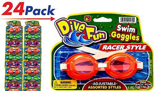 Kids Swimming Goggles (24 Pack Assorted) Styles Soft Training Leak-proof Goggles for Kids Summer Pool & Sea Swim Great for Kids & , Boys and Girls. Swimming Googles Set. 1170-24p
