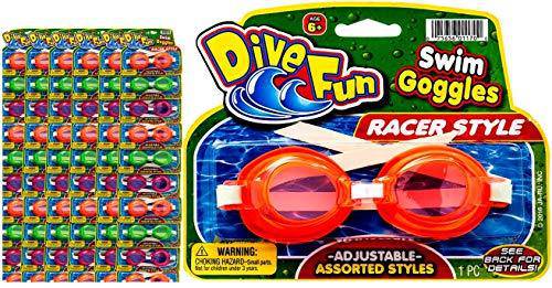 Kids Swimming Goggles (288 Pack Assorted) Styles Soft Training Leak-proof Goggles for Kids Summer Pool & Sea Swim Great for Kids & , Boys and Girls. Swimming Googles Set. 1170-288p
