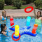 KINMAD Inflatable Ring Toss Pool Game Toys, Outdoor Floating Swimming Pool Ring Toss Game with 10Pcs Rings for Kid Adult Funny Water Pool Game Set