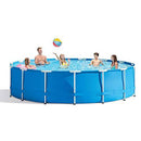 KNWSHT 12 Foot Metal Frame Outdoor Backyard Above Ground Swimming Pool with Filter Pump Round Frame Swimming Pool 3-Layer PVC Environmental Protection