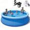 KNWSHT Easy Set Pool, Inflatable Family Swimming Pool Above Groud with Air Pump and Filter Pump Puncture Resistant Blow Up Pools for Kids and Adluts