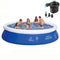 KNWSHT Fast Set Up Pool, Family Inflatable Swimming Pool Above Ground with Air Pump, Round Backyard/Outdoor Blow Up Pools for Kids and Adults
