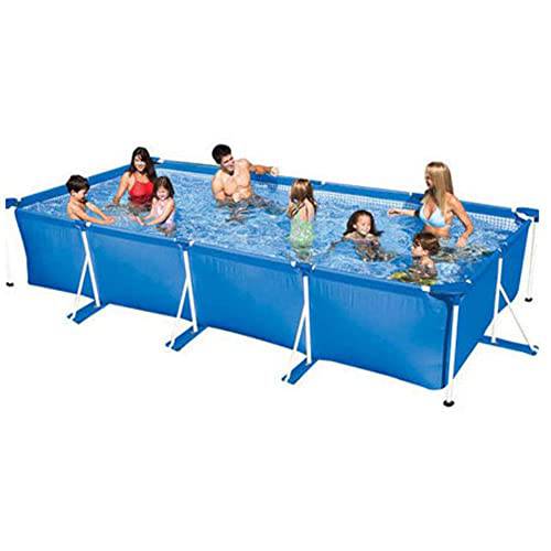 KNWSHT Rectangular Frame Pool, Large Family Frame Pool, Quick Set Above Ground Pool with Filter Pump for Adults, Family, Children, Outdoor, Yard, Garden, 300x207x70cm