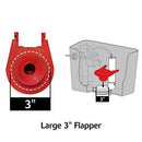 Korky 3030BP Flapper for Eljer Toilet Repairs - Replaces Eljer part 495-6077-00 - Large 3-Inch Flapper - Made in USA