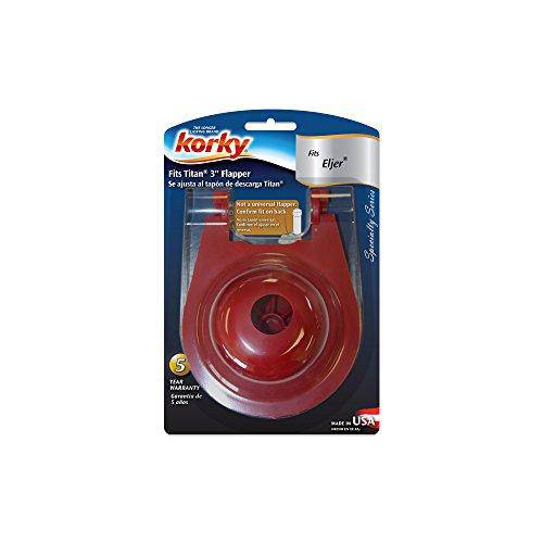 Korky 3030BP Flapper for Eljer Toilet Repairs - Replaces Eljer part 495-6077-00 - Large 3-Inch Flapper - Made in USA