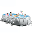KUYH Large Frame Swimming Pool, Large Above-Ground Swimming Pool with Stand and Ladder, Suitable for Outdoor Garden Family Water Game Gathering,B