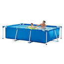 Lamoy Outdoor Rectangular Frame Above Ground Swimming Pool with Easy Setup Polyester Steel Super Above Ground, Rectangular Frame Pool,177" x87" x 33"