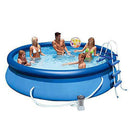 Large Swimming Pool, Kids and Adults, Round Pool,Summer Water Entertainment,Family,Garden,Outdoor(with Filter Pump, Ladder),4.61.2m(181.147.2in)