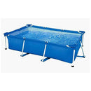 LC_Kwn Family Pool, Elite Metal Frame Above Ground Pool Set, Blue-258 179 66cm (Size : L)