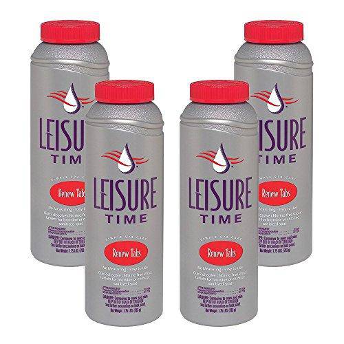 Leisure Time 45305-04 Renew Tabs Hot Tub Shock, 4-Pack