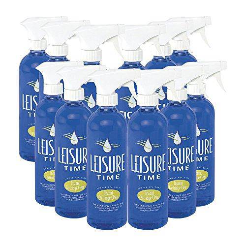 LEISURE TIME S-12 Instant Cartridge Cleaner for Spas and Hot Tubs, 1-Pint, 12-Pack , Blue