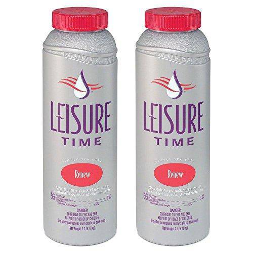 LEISURE TIME Spa Shock Renew Non-Chlorine Shock (30351A) (1, 2 Pack - 2.2 lbs.)