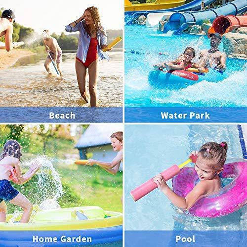 Lejof Water Blaster Pool Toys, 4 Pack Foam Water Guns for Kids and Adults, Water Toys for Courtyard Pool Beach Yard and Park Play