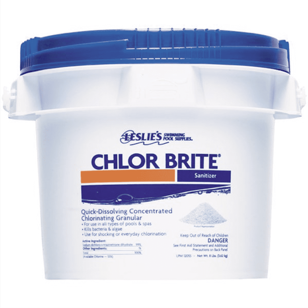 Leslie's Chlor Brite Granular Chlorine Bucket 25 lbs DiscoverMyStore