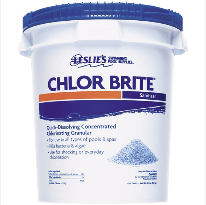 Leslie's Chlor Brite Granular Chlorine Bucket 40 lbs