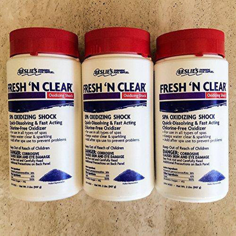 Leslie's Fresh 'N Clear Oxidizing Spa Shock 2 Lb [Pack of 3]