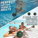 Lesueur Watermelon Swimming Pool Ball, 9 Inch Pool Ball Fills with Water Pool Toy for Underwater Diving Water Pool Games,B