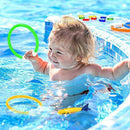 LET'S GO! Pool Toys for Kids Age 3-12 Diving Toys with Pool Torpedo, Diving Rings, Diving Seaweeds, Toypedo Shark, Diving Gems, Storage Bag for Kid Underwater Swimming Diving Pool Toy