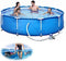LFSTY Metal Frame Pool, Prism Frame Pool with Filter Pump - Steel Round Frame Above Ground Swimming Pool, Suitable for Kids, Toddlers, Adults, Quality Assurance