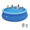 LHY BATHLEADER Inflatable Swimming Pool, Inflatable Top Ring Swimming Pool with Filter Pump, Swimming Pools Above Ground, Backyard, Garden, Summer Water Party, Kids, Family, Outdoor,450X90cm