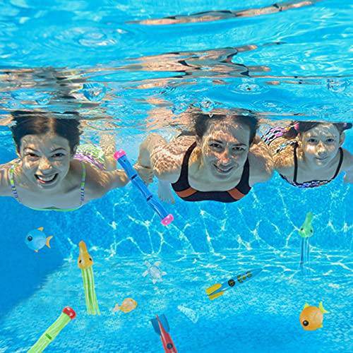 liberry Kids Pool Toy, 41PCS Swimming Pool Toys for Kids, Toddlers, Boys and Girls with Diving Sticks, Diving Rings, Fish Toys and Storage Bag, Durable Baby Pool Toys for Swimming and Diving Training