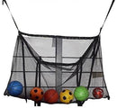 Lifekisser Adjustable Large Capacity Hanging Pool Storage Bag, Folding Above Ground Pool Side Organizer Netting for Inflatables Pool Toys Floats Outdoor Beach Hanging Storage Bag Black 58"x33.5"