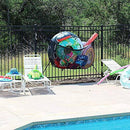 Lifekisser Adjustable Large Capacity Hanging Pool Storage Bag, Folding Above Ground Pool Side Organizer Netting for Inflatables Pool Toys Floats Outdoor Beach Hanging Storage Bag Black 58"x33.5"