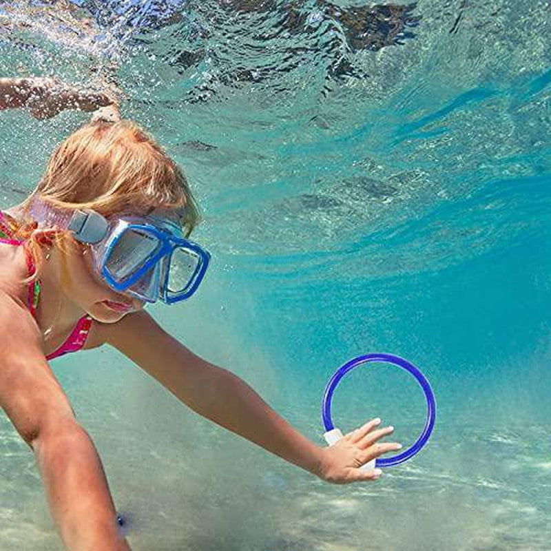 LightClouds Diving Pool Toys Set Summer Swimming Pool Toys Diving Toys Set Underwater Beach Toys Water Toys Included Diving Rings, Diving Gems, Fish Toys for Kids, Teens, Adults