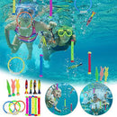 LightClouds Pool Toys Diving Pool Toys Set Swimming Diving Toys Set Underwater Fun Water Toy Included Colorful Diving Sink Diving Ring Training for Kids Adults