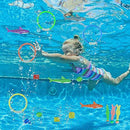 LightClouds Pool Toys for Kids Diving Pool Toys Set Swimming Pool Diving Toys Set Underwater,Included Diving Rings, Diving Gems, Diving Seaweeds Water Toys for Kids Adults