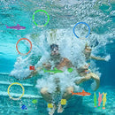 LightClouds Pool Toys for Kids Diving Pool Toys Set Swimming Pool Diving Toys Set Underwater,Included Diving Rings, Diving Gems, Diving Seaweeds Water Toys for Kids Adults