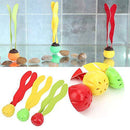 LIKJ Diving Pool Toys, Plastic Durable Colorful Kid Swimming Training Toy Funny Children Diving Toy for Practice Diving for Children