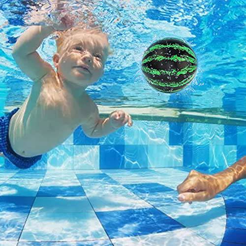 LINASHI Inflatable Ball Pool Toys Swimming Pool Float Ball Toys Water Filled Inflatable Ball Toys for Under Water Passing Diving Pool Games for Adults Kids (2 PCS, Green+Rainbow)