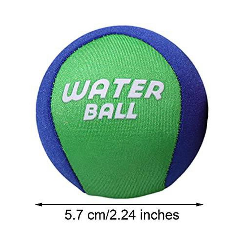 Littryee Water Bouncy Ball, Pool Skip Bounce Ball, Floating Splash Water Bounce Ball, Pool Leisure Toys Ball (Red/Green)