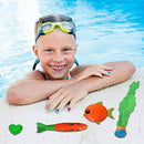 LITUDISO Summer Fun Underwater Swimming Diving Pool Toy Set, Games Training Gift for Childs, 4 Diving Rings(5”), 4 Diving Sticks(7”), 3 Diving Fish(3”), and A Set of 6 Gems, etc.