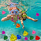 LIUSHUI Diving Gem Pool Toy 10pcs Diamond Set with Treasure Pirate Box Diving Gem Pool Toy Underwater Swimming Toy for Kids