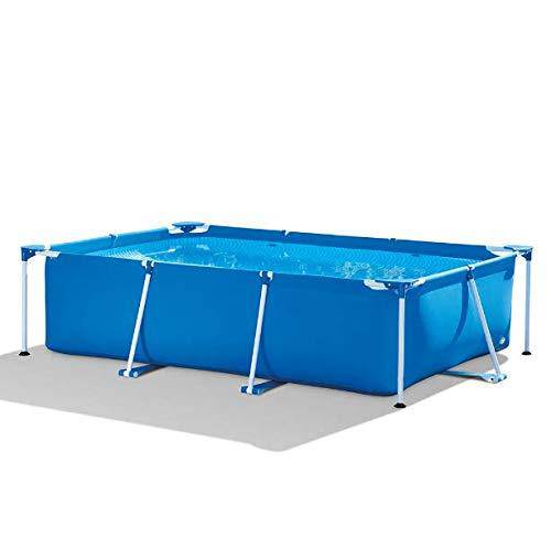LIZHAIMING Metal Frame Steel Tube Rectangular Swimming Pool Set, Tube