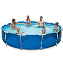 LLC-POWER Metal Frame Swimming Pool Max Up to 10 Peoples, Swim Center Family Garden Outdoor Above Ground Thicken Oversized Paddling Pools, for Kids and Adults