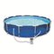 LLC-POWER Swimming Pool Steel Tube Metal Frame, Summer Above Ground Play Pool with 530Gal Filter Pump, Three Layers Anti-Crack Composite Material, Water Park Pool