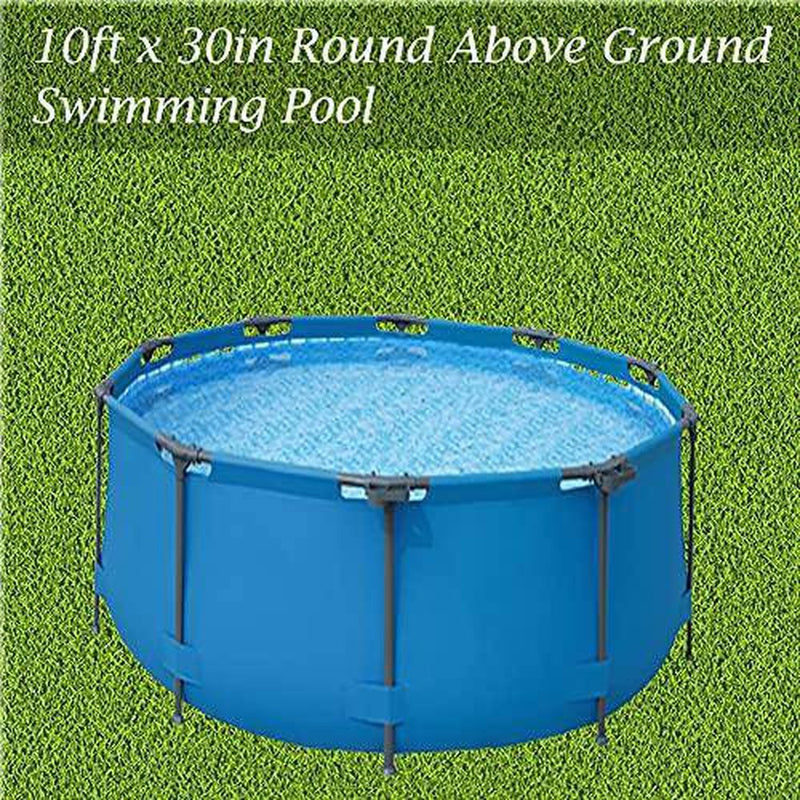 Lolicute Above Ground Swimming Pool 12 ft x 30 in Round Above Ground Swimming Pool 57308E Backyard Garden Adult and Children Swimming Pool